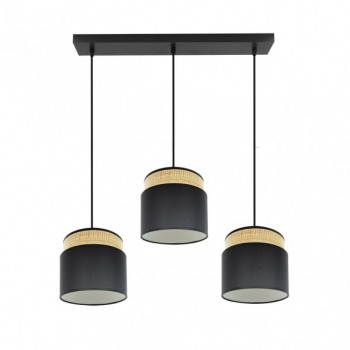 Distribuidor - Lâmpadas Diversas | Lâmpadas Modernas | REGLETA KANDY 3XE27 NATURAL/NEGRO REGX68X19 CM Ref: 174293109